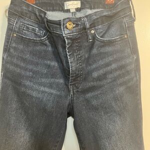 Jessica Simpson Blue Jeans with Contrast Stitching and Distressed Details